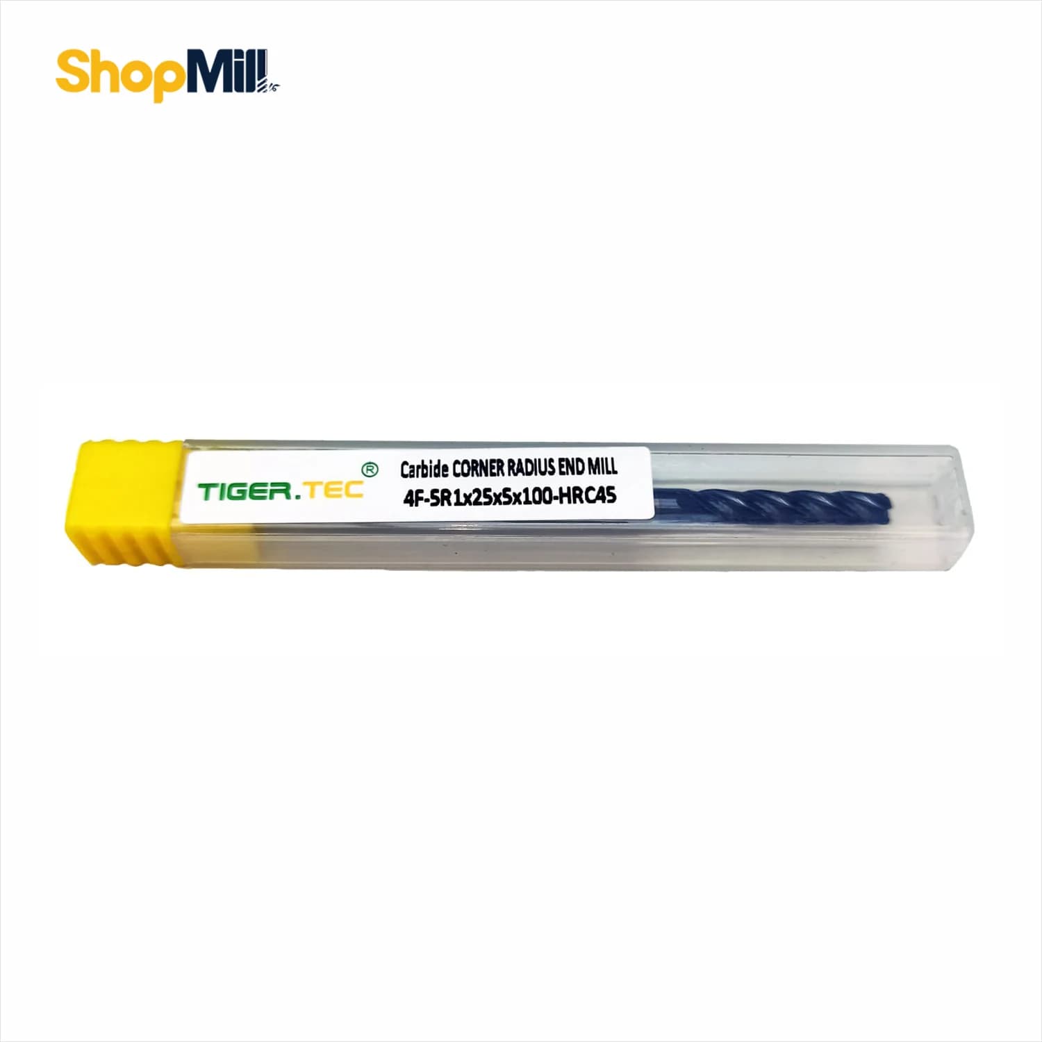 فرز انگشتی الماس 5 تیپ R1 تایگرتک (TIGER TEC) مدل 4F-5R1x25x5x100-HRC45
