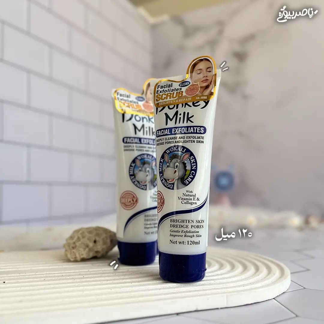 ژل اسکراب تیوپی شیر الاغ وکالی WOKALI — تصویر ۷