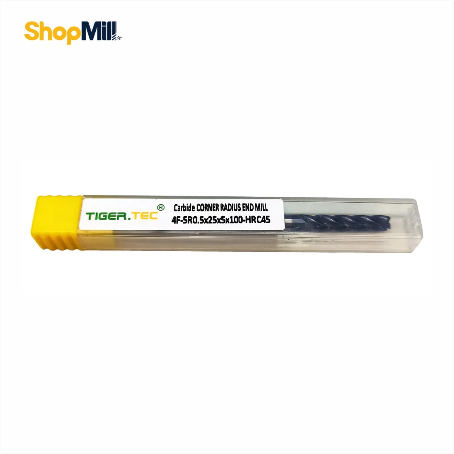 فرز انگشتی الماس 5 تیپ R0.5 تایگرتک (TIGER TEC) مدل 4F-5R0.5x25x5x100-HRC45