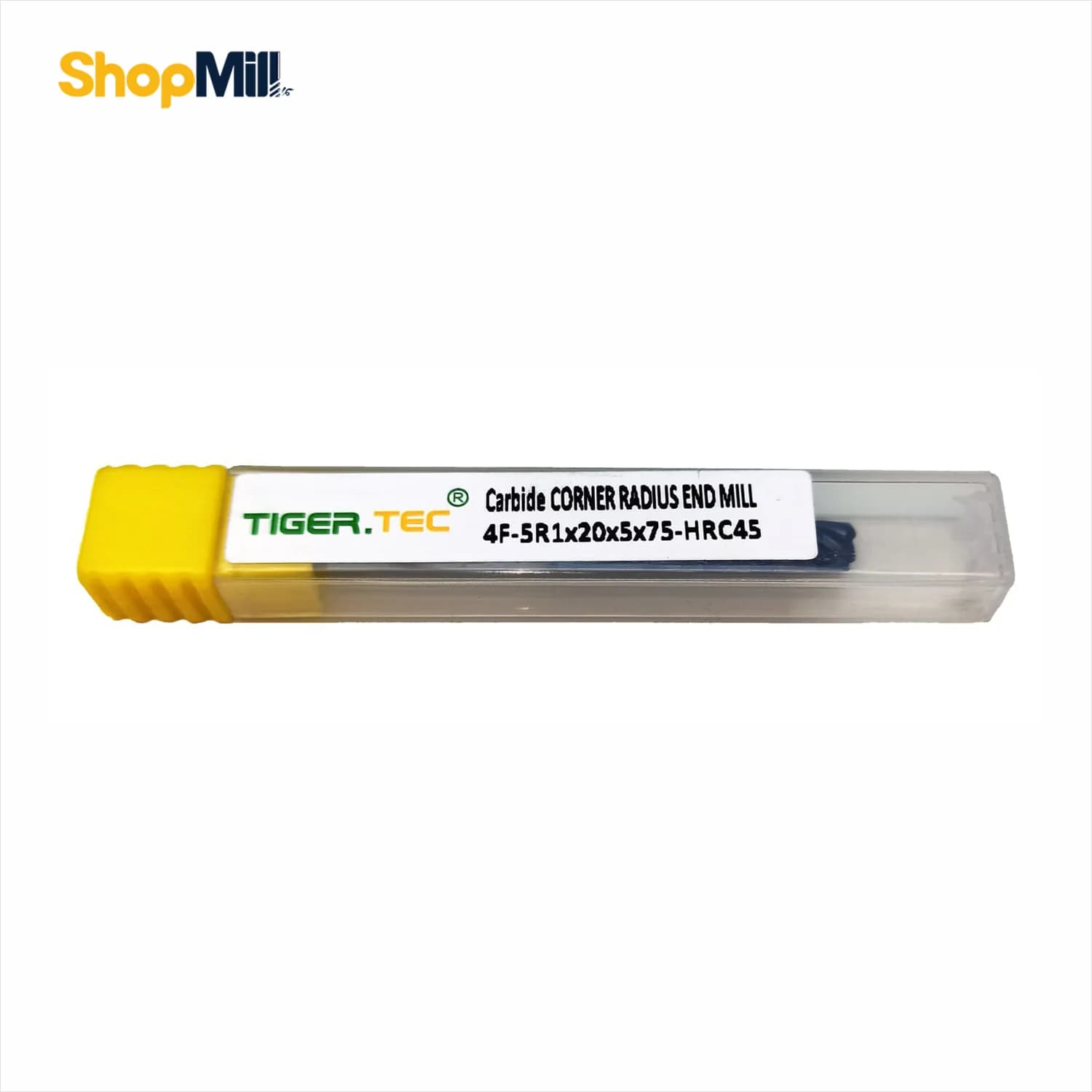 فرز انگشتی الماس 5 تیپ R1 تایگرتک (TIGER TEC) مدل 4F-5R1x20x5x75-HRC45