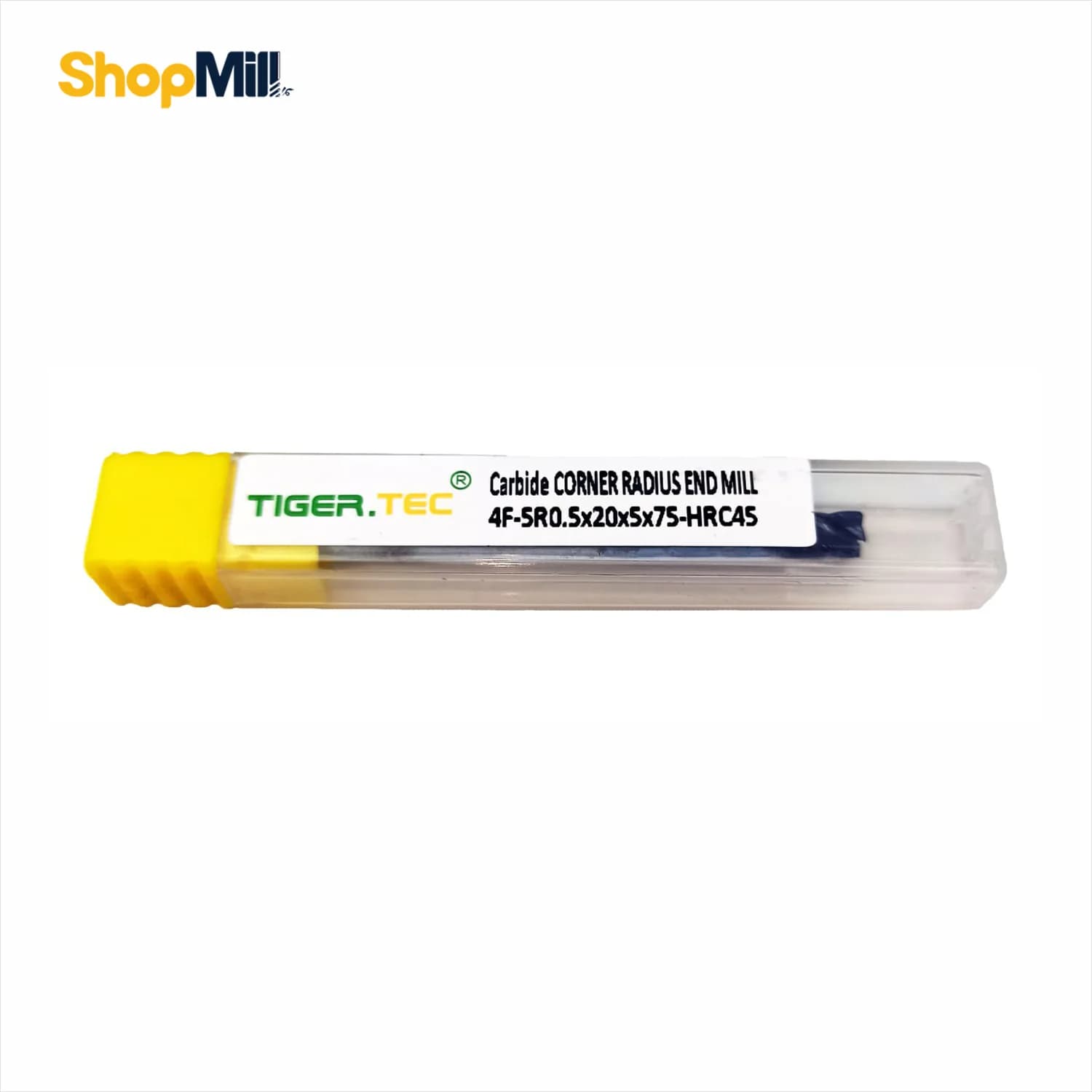 فرز انگشتی الماس 5 تیپ R0.5 تایگرتک (TIGER TEC) مدل 4F-5R0.5x20x5x75-HRC45