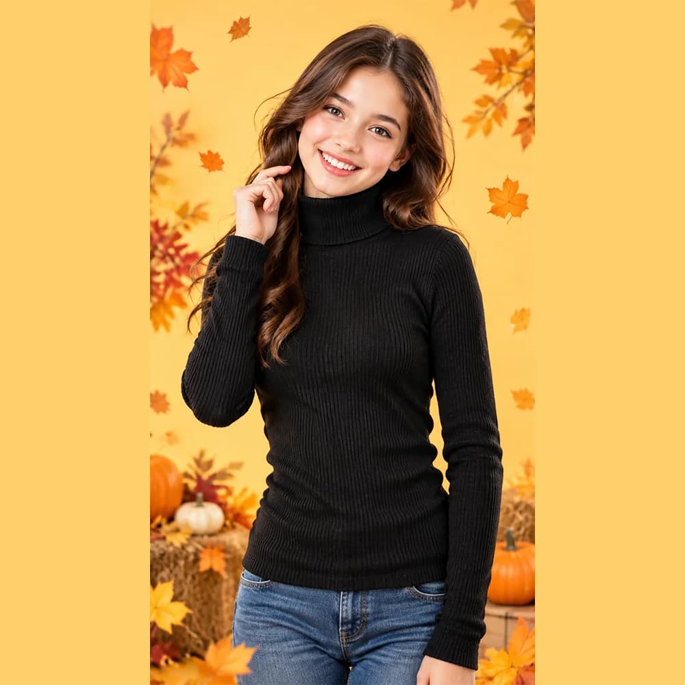 بلوز یقه سه سانت دخترانه (7 تا 13 سال) کد 629625