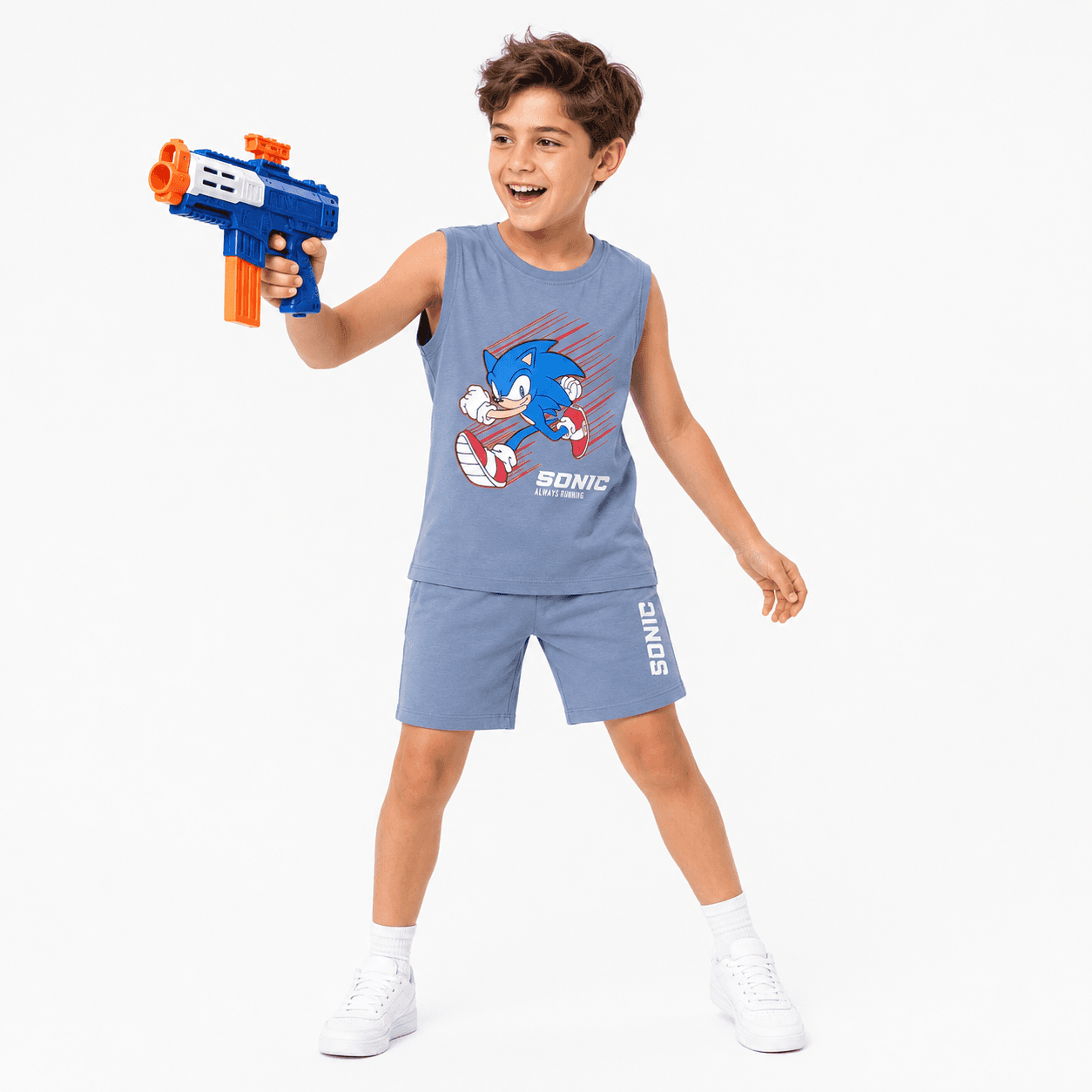 تاپ و شلوارک طرح Sonic پسرانه (2 تا 9 سال) کد 629832