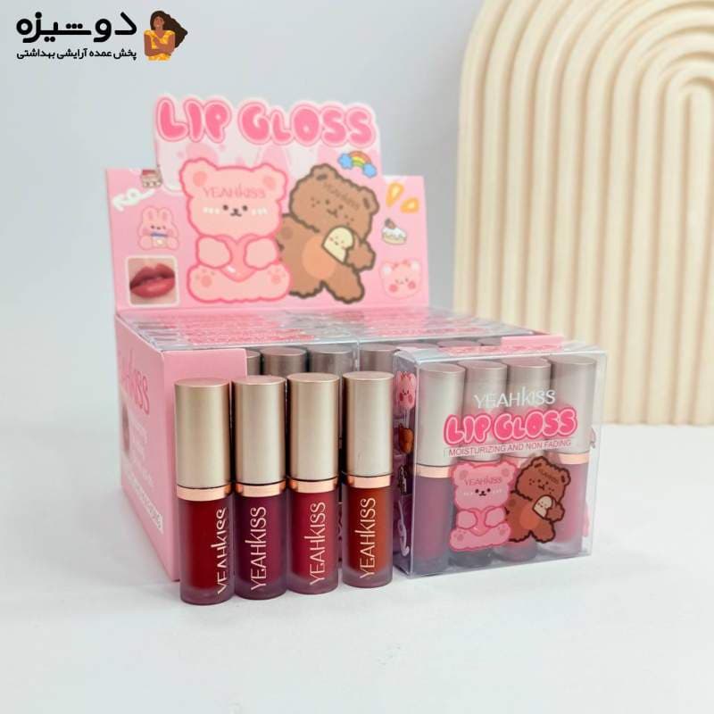 پک رژلب 4 عددی خرس 1102 یاکیس YEAHKISS