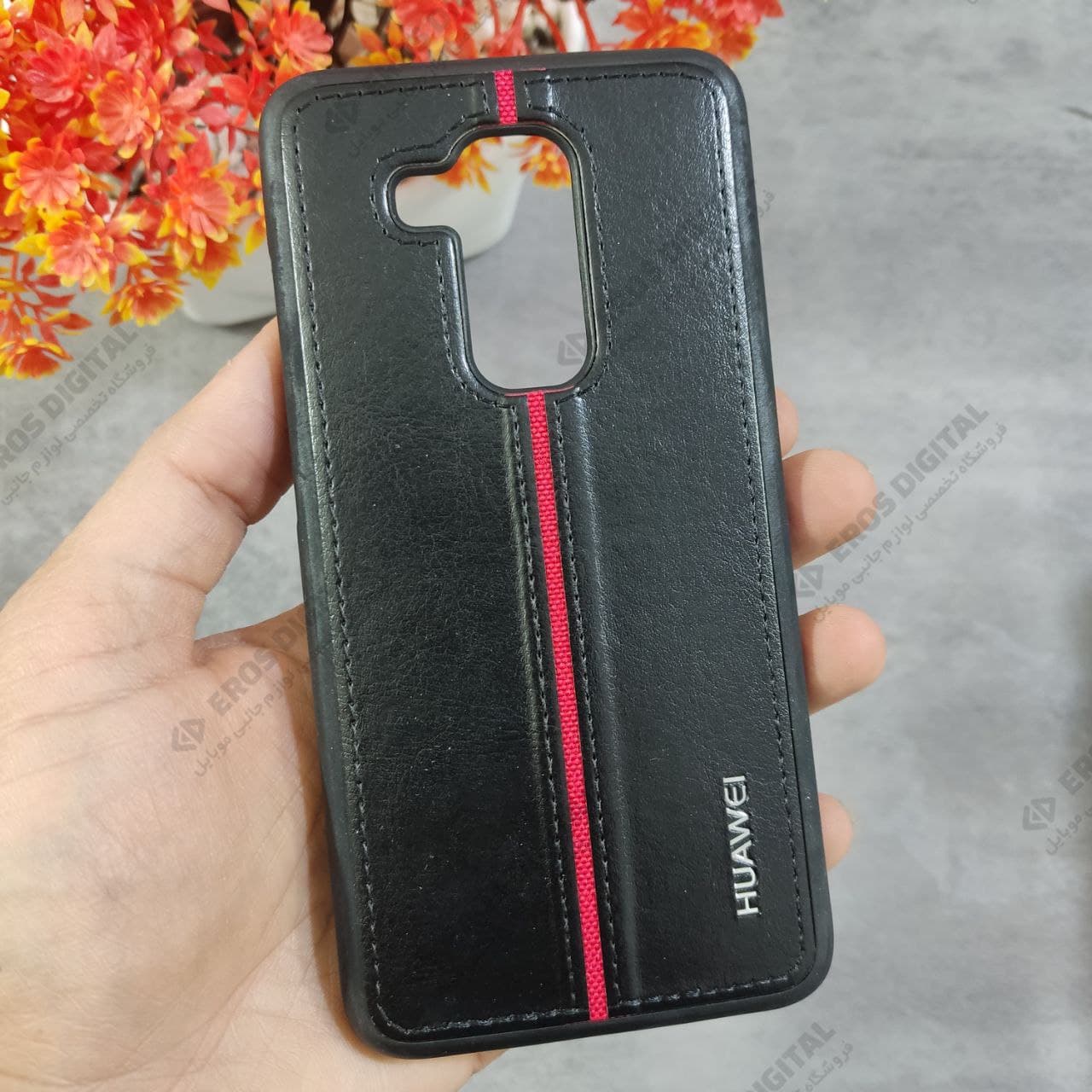 قاب گوشی Huawei Nova Plus مدل پشت چرم با لوگو