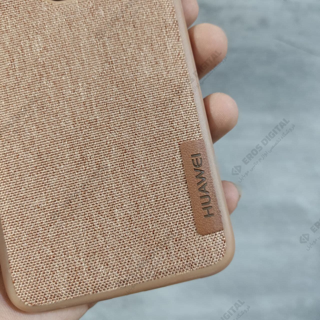 گارد گوشی Huawei Nova Plus ژله ای پشت پارچه ای لوگو چرم — تصویر ۲
