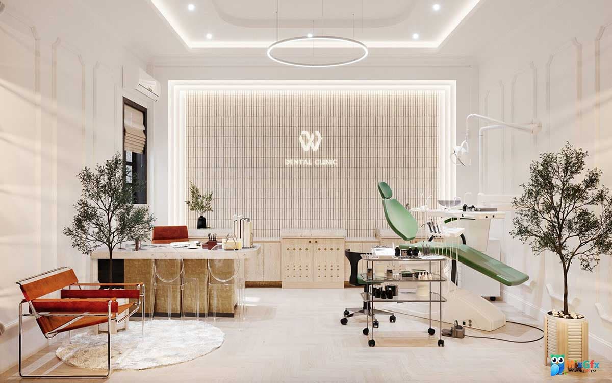 دانلود نمای سه بعدی داخلی کلینیک دندانپزشکی Dental Clinic Interior