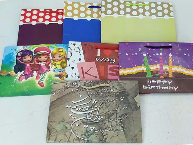 پاکت هدیه 24×16×9 عرضی چاپی