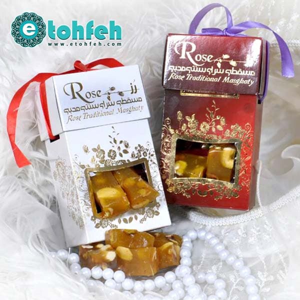 مسقطی ۴ مغز جعبه مقوایی پاپیون دار کوچک