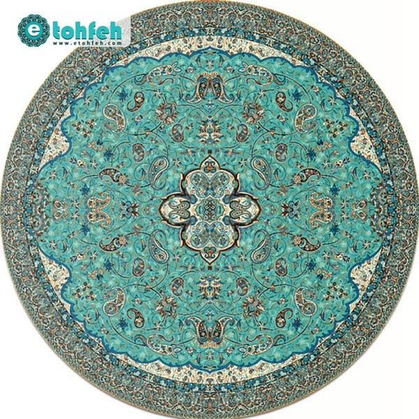 رومیزی گرد ترمه طرح شاه عباسی کد ۶۱۸