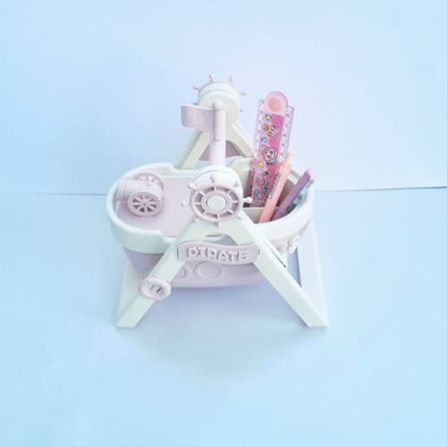 جاقلمی نظم‌دهنده رومیزی طرح کشتی دزدان دریایی368 | Pirate Ship Desktop Organizer