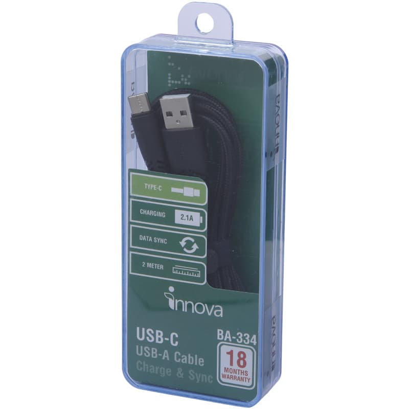 کابل تایپ سی فست شارژ Innova BA-334 2.1A 2m — تصویر ۳