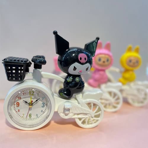 ساعت زنگ‌دار فانتزی موتور دوچرخه کرومی (Kuromi Bicycle Alarm Clock) — تصویر ۲