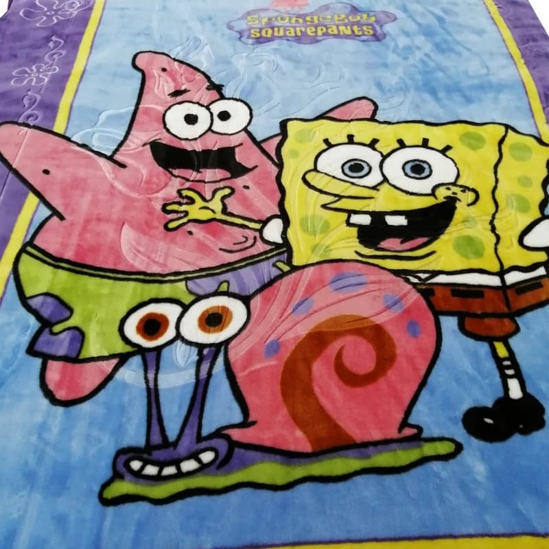 پتو نرمینه بافت مدل عروسکی طرح باب اسفنجی — تصویر ۵