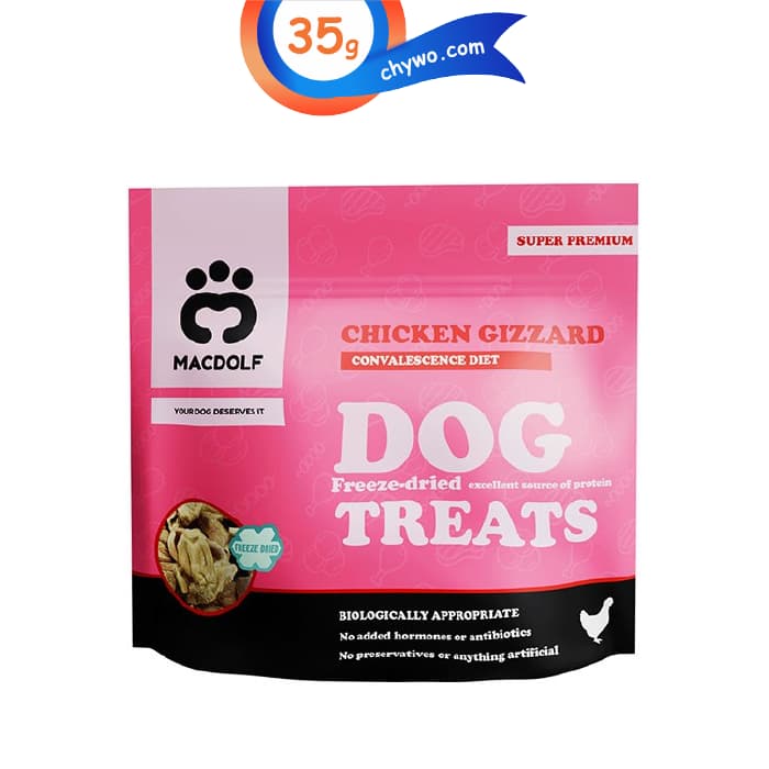 تشویقی سگ مکدلف طعم سنگدان مرغ وزن 35 گرم Macdolf dog treats with Chicken Gizzard
