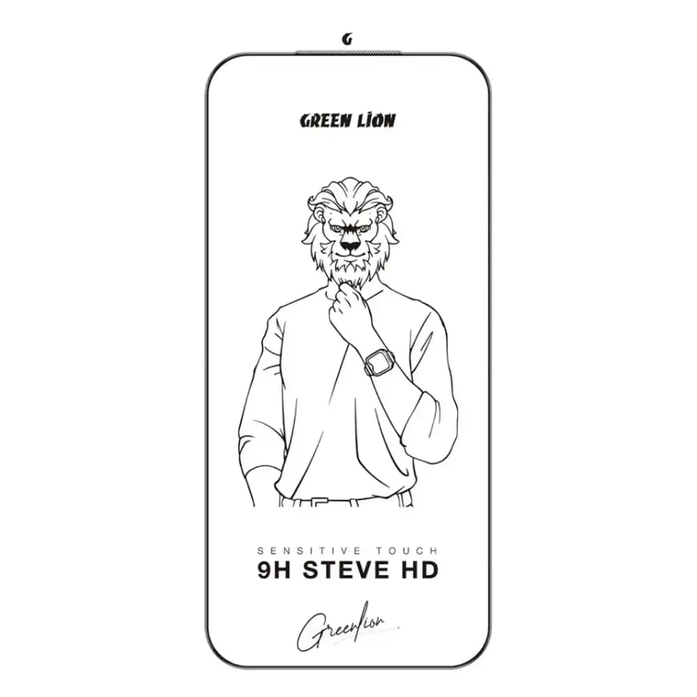 گلس شفاف گوشی آیفون 17 پرو مکس گرین لاین مدل 9H Steve HD