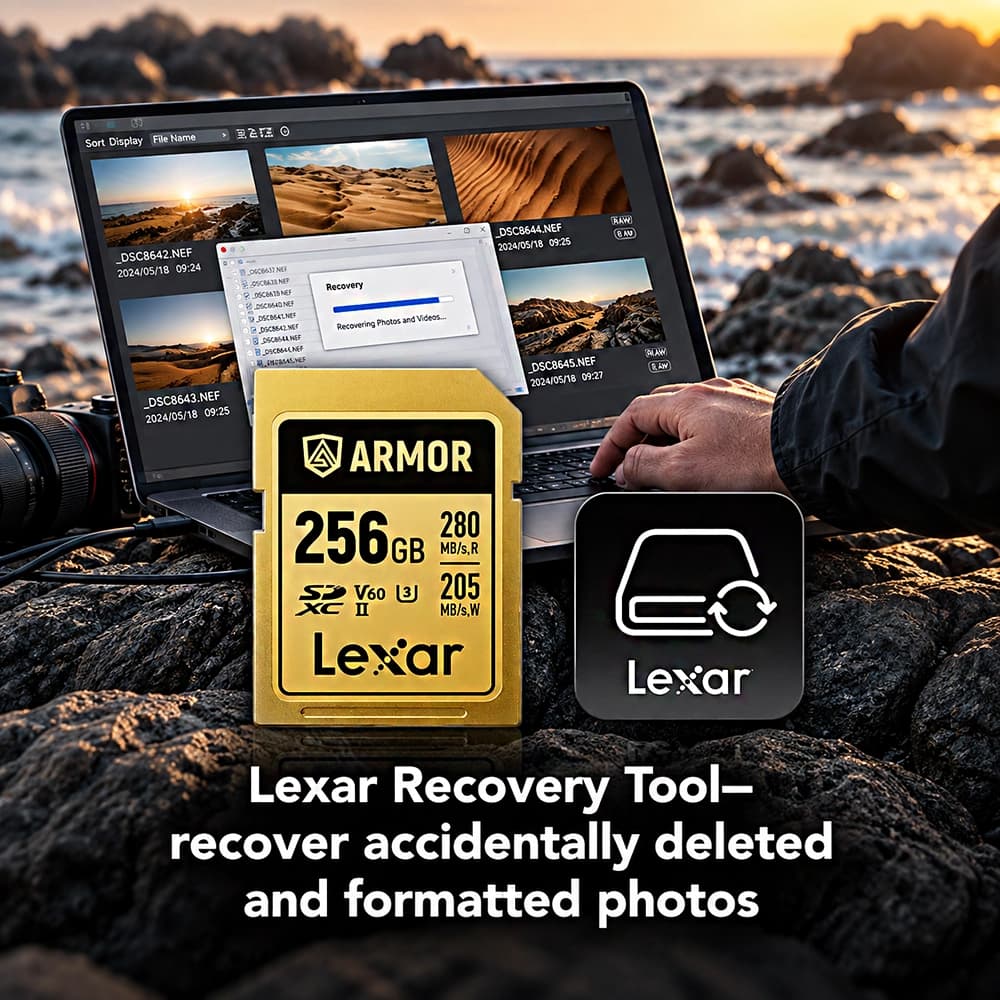 کارت حافظه لکسار مدل Lexar 256GB ARMOR GOLD UHS-II SDXC 280MB/s — تصویر ۴