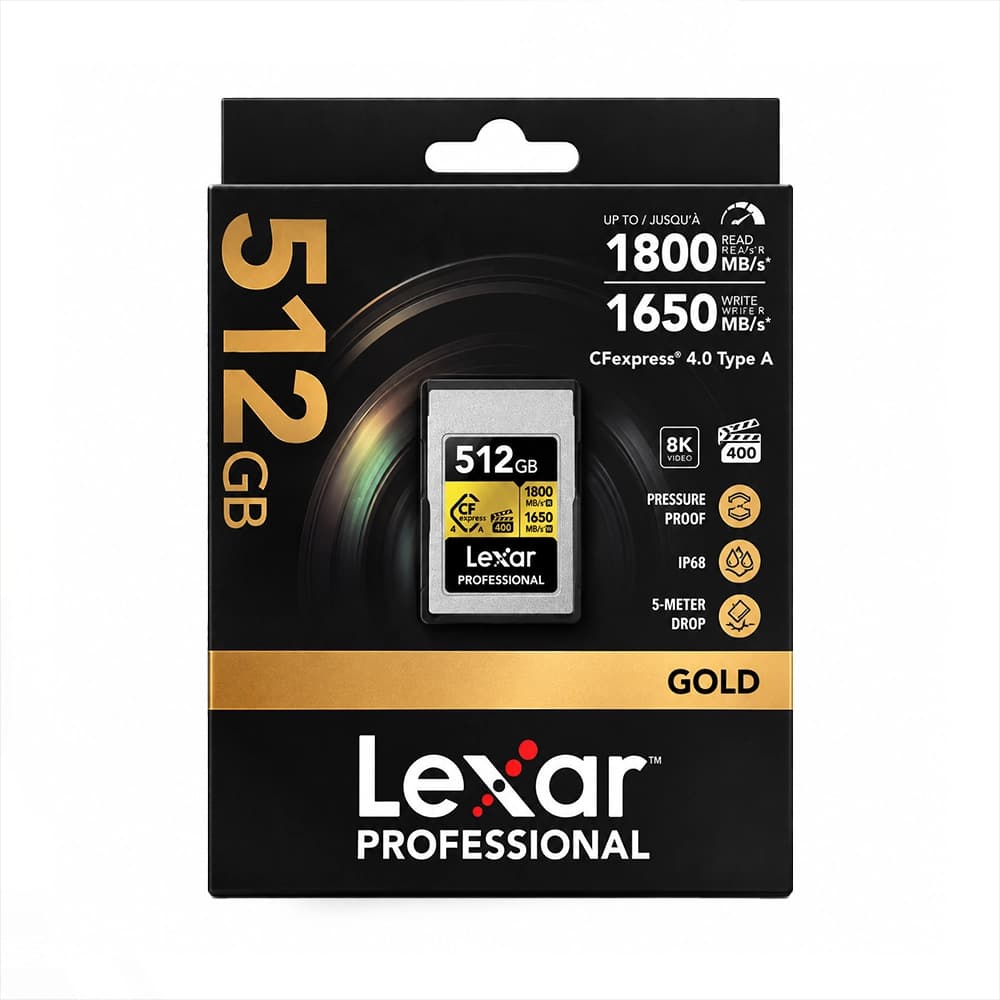 کارت حافظه لکسار Lexar Professional GOLD CFexpress 4.0 Type A 512GB 1800MB/s — تصویر ۴