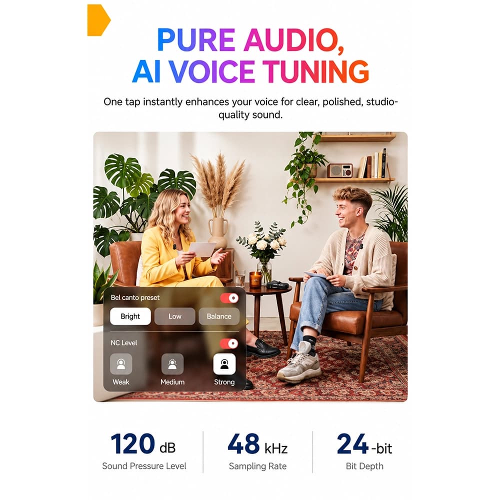 میکروفن بی سیم هالی لند مدل Hollyland Lark A2 Duo — تصویر ۶