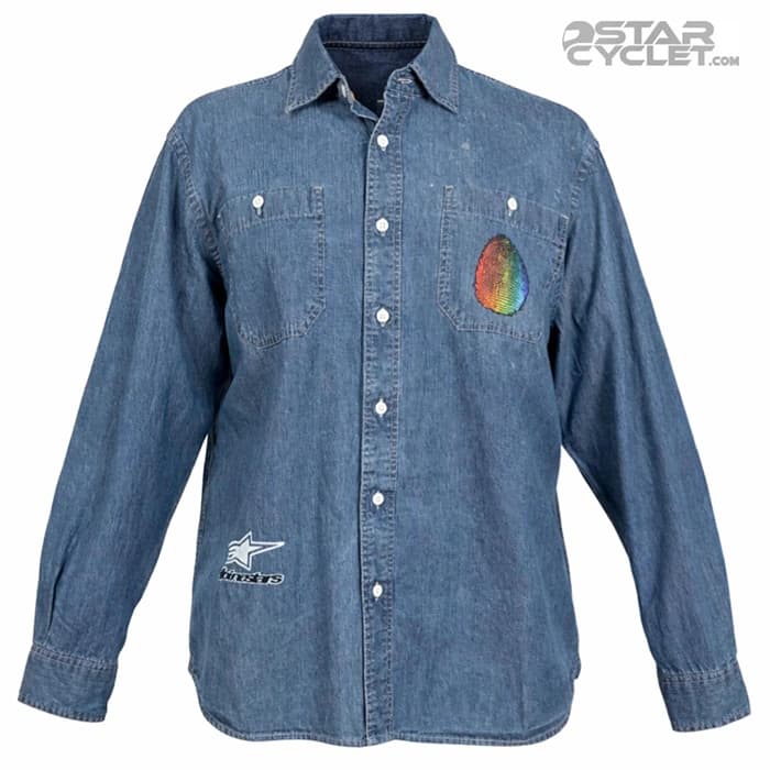 پیراهن جین موتورسواری EDDIE BAUER مدل BLUE YAMAHA
