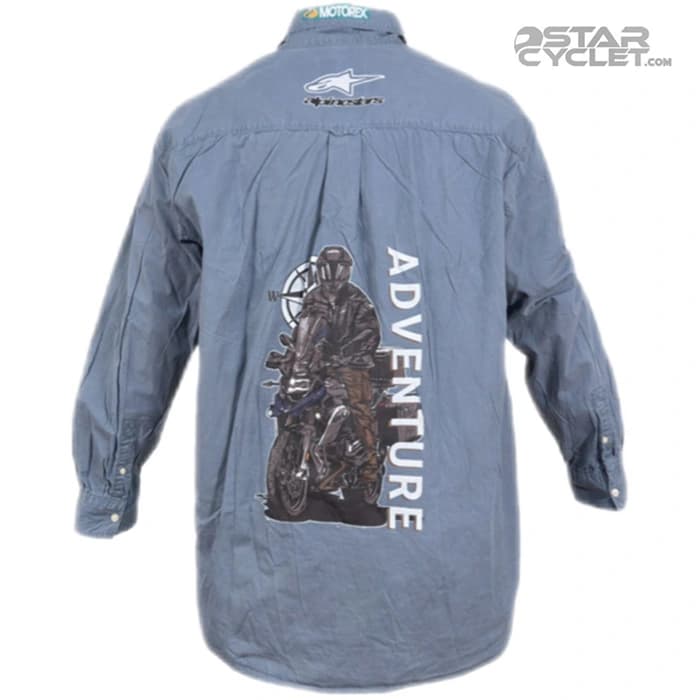 پیراهن کتان موتورسواری OWK MEN مدل BLUE ADVENTURE — تصویر ۲