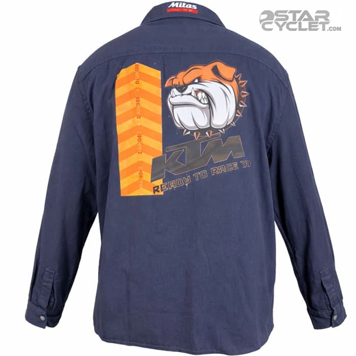 پیراهن کتان موتورسواری H&M مدل NAVY BLUE KTM — تصویر ۲