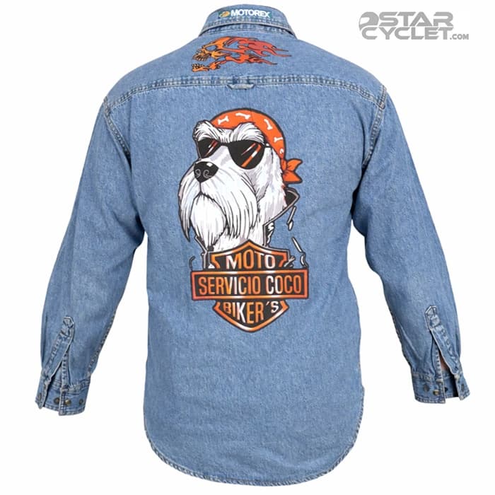 پیراهن جین موتورسواری H&M مدل BLUE HARLEY DAVIDSON — تصویر ۲