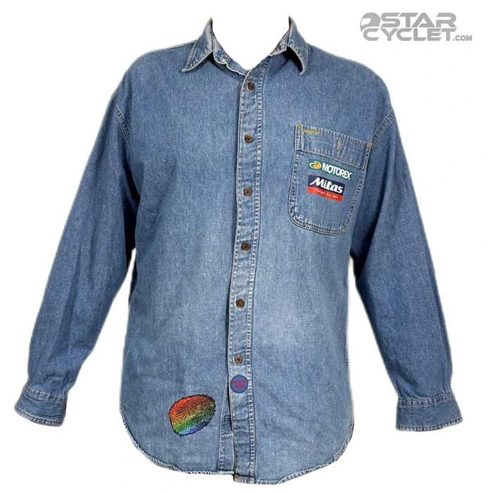 پیراهن جین موتورسواری JANSPORT مدل BLUE SUZUKI