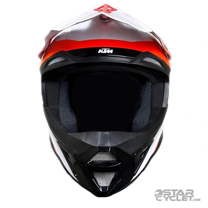 کلاه کاسکت کراسی KTM مدل COMP LIGHT WHITE ORANGE — تصویر ۴