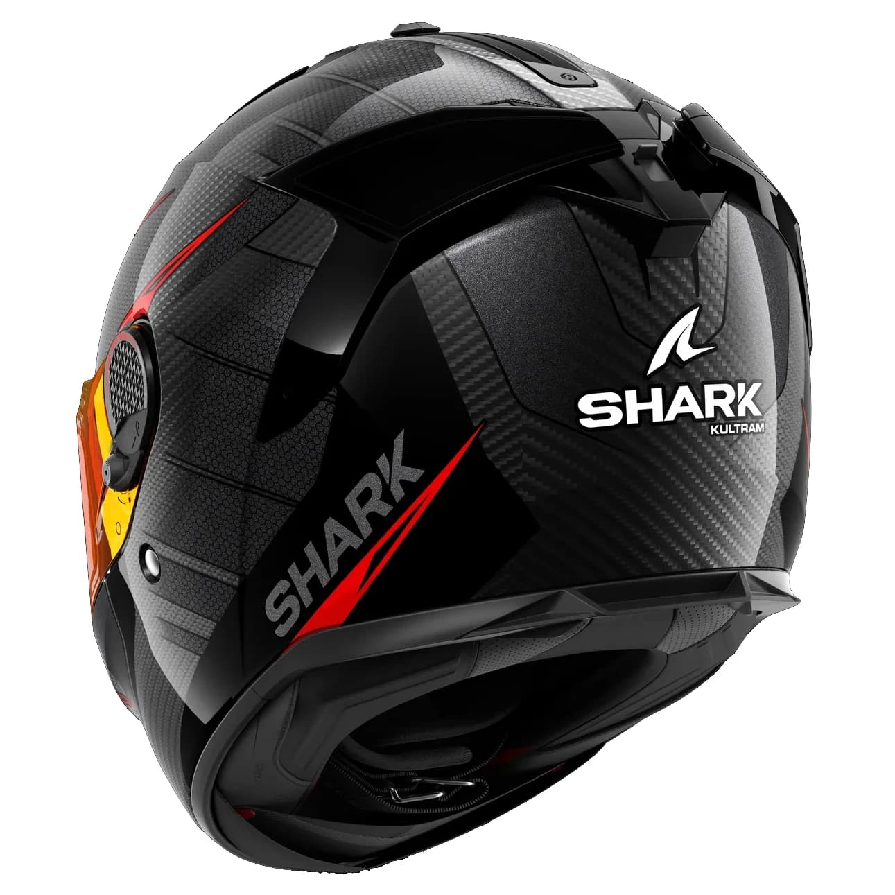 کلاه کاسکت فک ثابت شارک مدل SPARTAN GT PRO CARBON KULTRAM CARBON BLACK RED — تصویر ۳