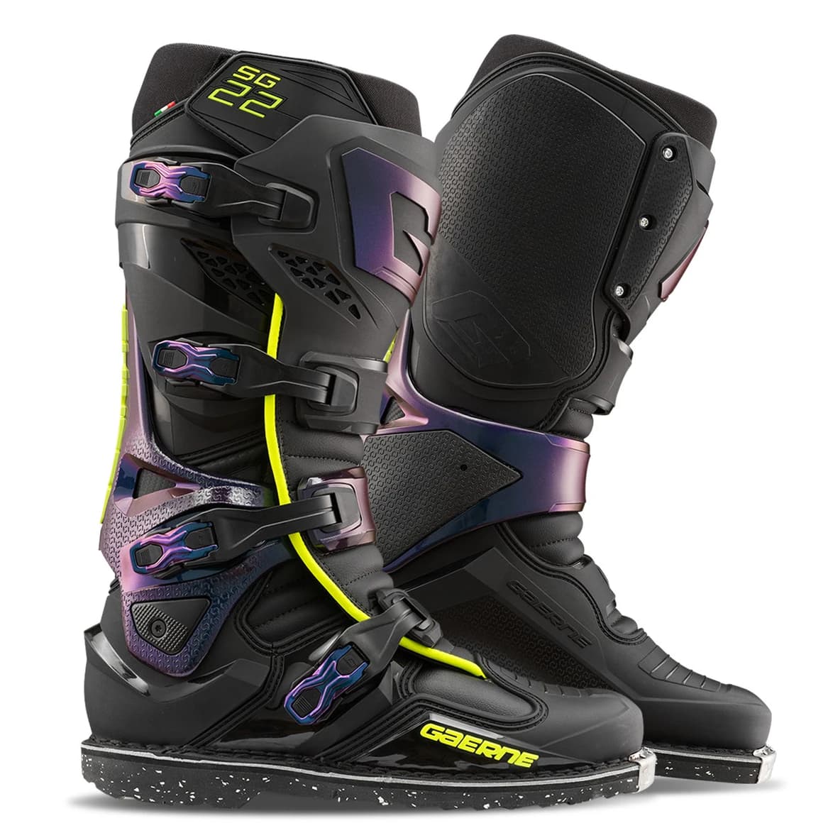 بوت کراسی موتورسواری GAERNE مدل SG22 BLACK CHAMELEON