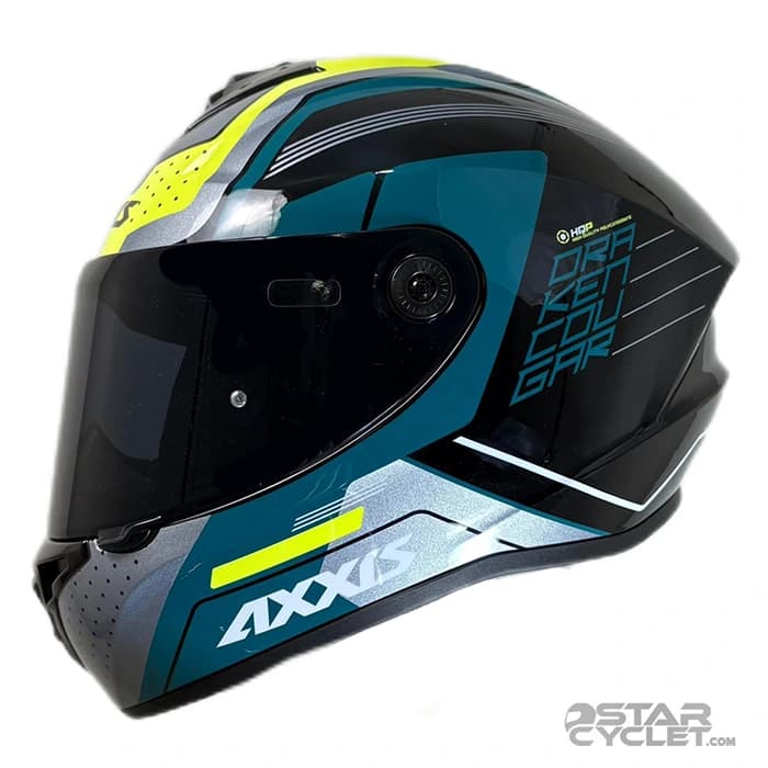 کلاه کاسکت فک ثابت اکسیس مدل SONAR DRAKEN GREEN BLACK GRAY — تصویر ۲