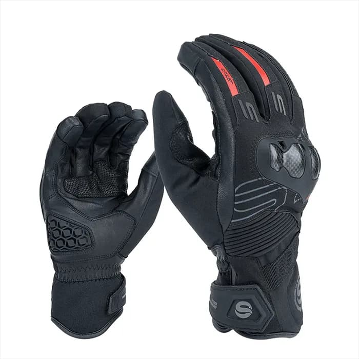 دستکش زمستانی موتورسواری STAR مدل SKG 569 BLACK RED