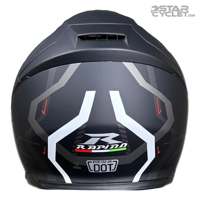 کلاه کاسکت فک متحرک راپیدو مدل 950 MATT WHITE BLACK — تصویر ۴