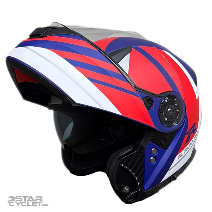 کلاه کاسکت فک متحرک راپیدو مدل 950 MATT BLACK BLUE RED — تصویر ۲