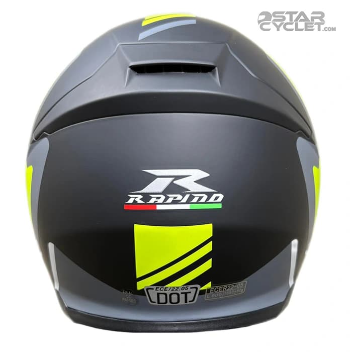 کلاه کاسکت فک متحرک راپیدو مدل 950 MAT BLACK GRAY GREEN — تصویر ۵