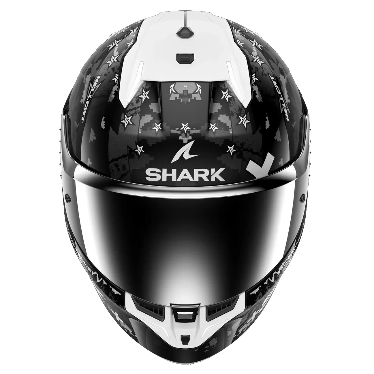 کلاه کاسکت فک ثابت شارک مدل SKWAL i3 HELLCAT BLACK CHROME SILVER — تصویر ۲