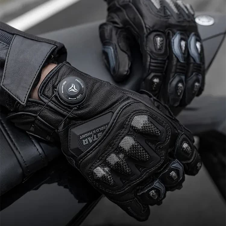 دستکش چرم زمستانی استار مدل SKG 553 BLACK — تصویر ۲