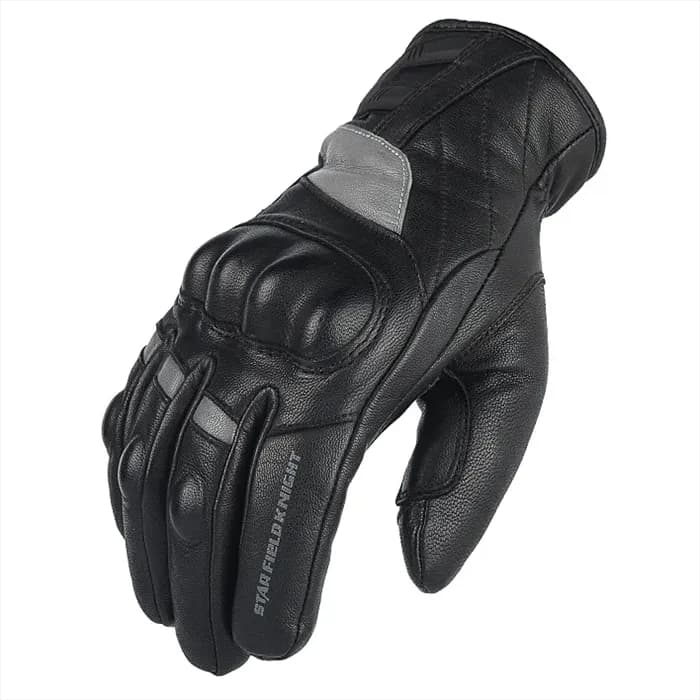 دستکش چرم زمستانی استار مدل SKG 542 BLACK GRAY