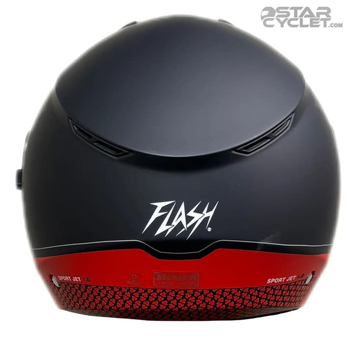 کلاه کاسکت بدون فک FLASH مدل 852 MATT RED BLACK 34#B — تصویر ۴