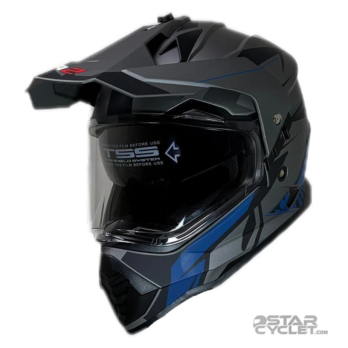 کلاه کاسکت ادونچری MA2 مدل 902 MATT GRAY BLUE