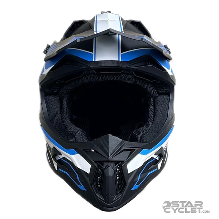 کلاه کاسکت کراسی RAPIDO مدل 635 MATT BLACK BLUE — تصویر ۵