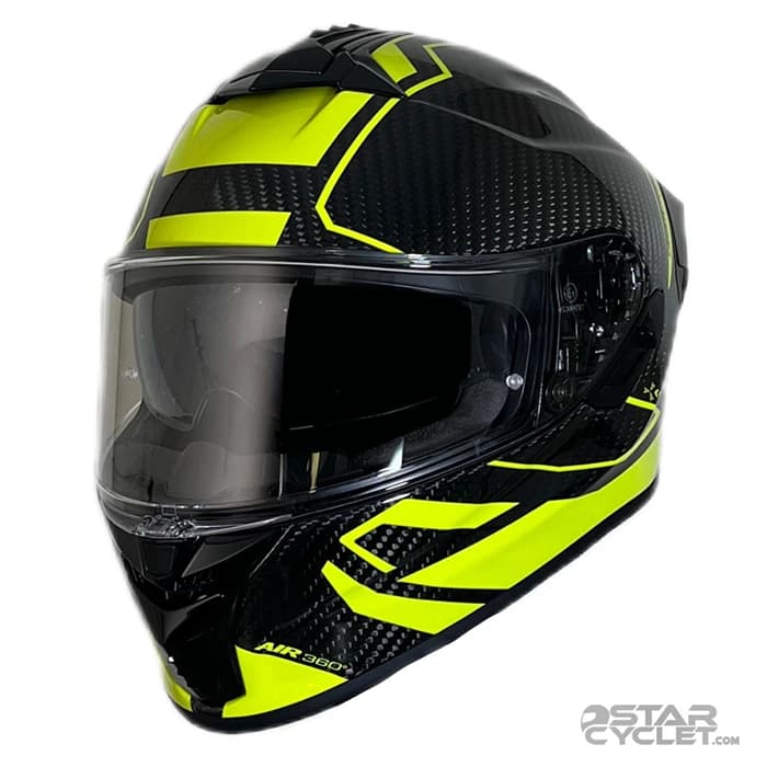 کلاه کاسکت فک ثابت راپیدو مدل 101SV CARBON GLOSSY YELLOW
