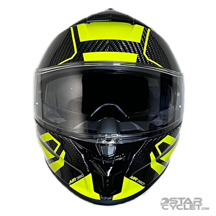 کلاه کاسکت فک ثابت راپیدو مدل 101SV CARBON GLOSSY YELLOW — تصویر ۴