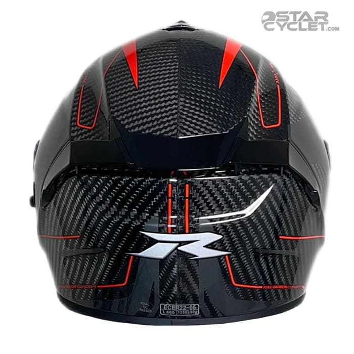 کلاه کاسکت فک ثابت راپیدو مدل 101SV CARBON GLOSSY RED — تصویر ۳