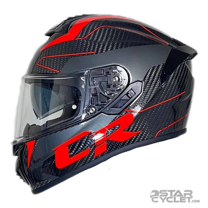کلاه کاسکت فک ثابت راپیدو مدل 101SV CARBON GLOSSY RED — تصویر ۲