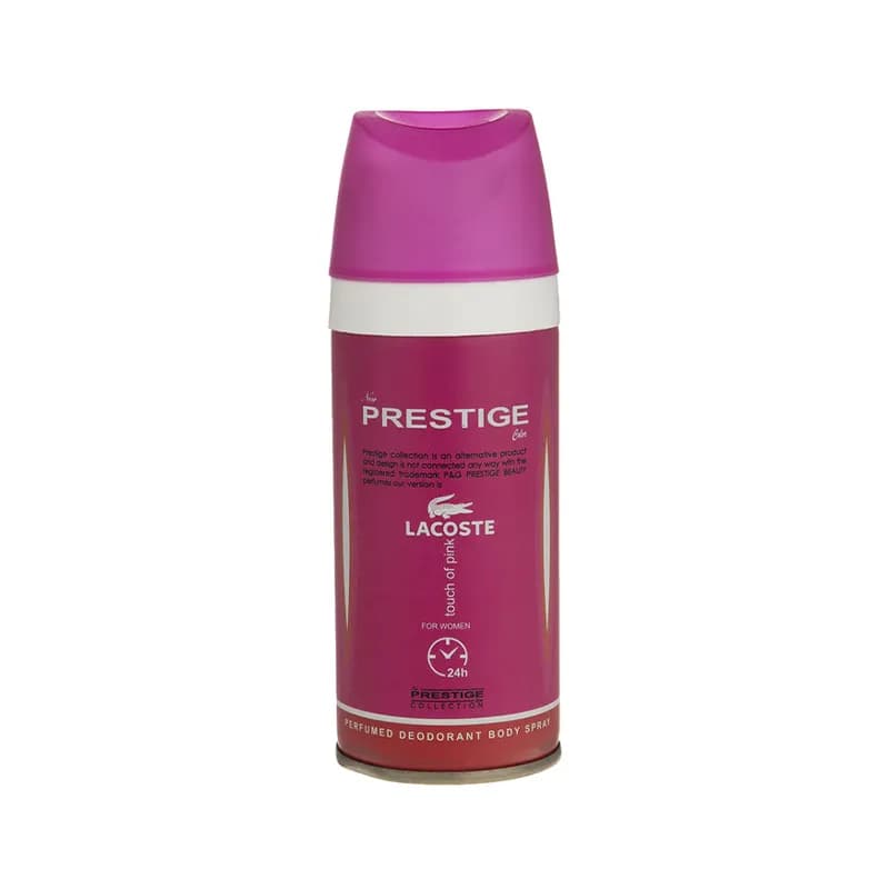 اسپری بدن زنانه پرستیژ مدل Lacoste Touch of Pink