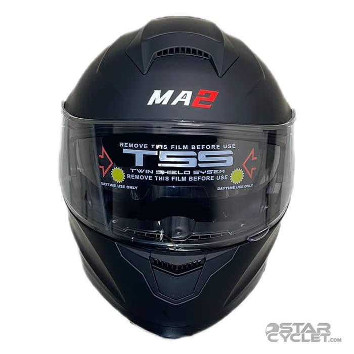 کلاه کاسکت فک متحرک MA2 مدل 965 MATT BLACK — تصویر ۴