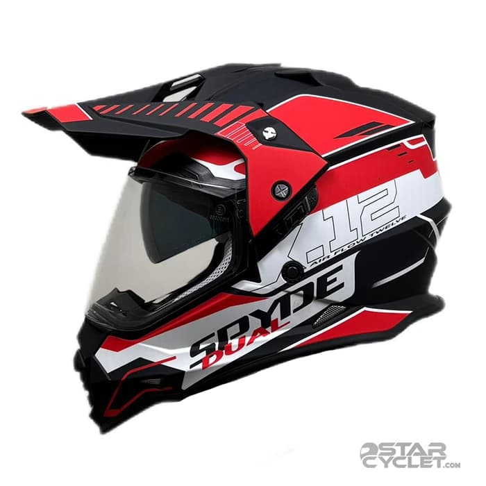 کلاه کاسکت اندروی RAPIDO مدل 632 BLACK WHITE RED — تصویر ۲