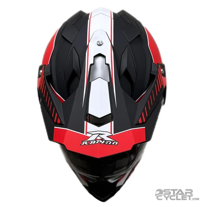 کلاه کاسکت اندروی RAPIDO مدل 632 BLACK WHITE RED — تصویر ۴